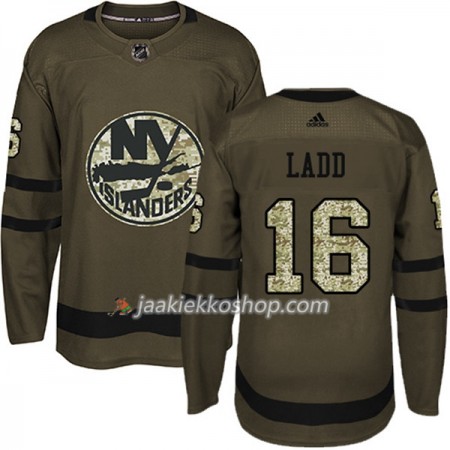 Miehille NHL New York Islanders Pelipaita Andrew Ladd 16 Adidas 2017-2018 Camo Vihreä Authentic